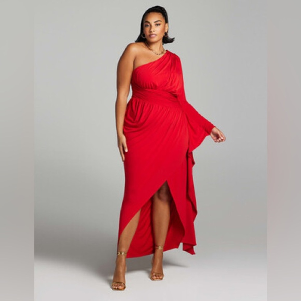 Fashion to Figure x Gabrielle Union One Should Maxi Dress Red 2x
